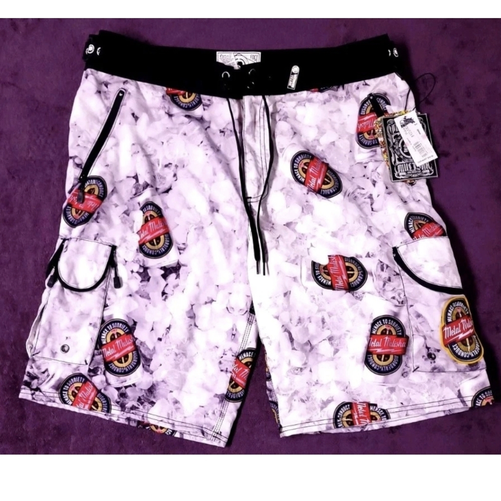 Men's Metal Mulisha D-Lush Board Shorts Swim Size 40